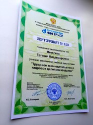 образцы сертификатов и дипломов о прохождении обучения в НИИ труда